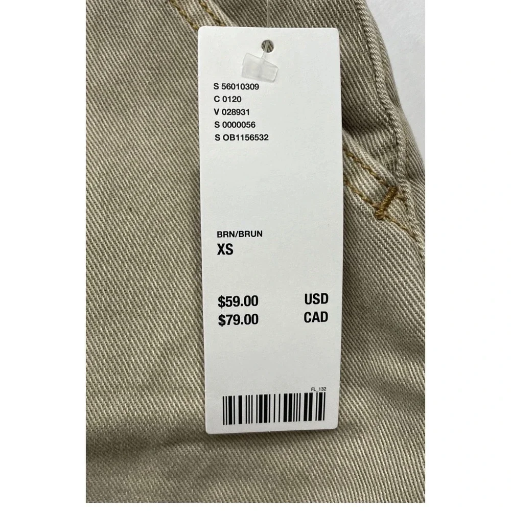 NWT Urban Outfitters🖤 BDG Khaki Zip Front Mini Skirt XS Gorpcore Utility Safari